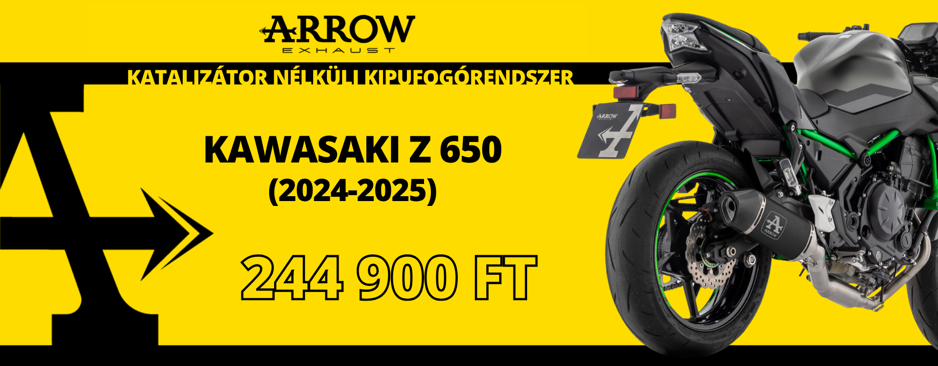 Arrow Kipufogórendszer, Kawasaki (katalizátor nélkül)