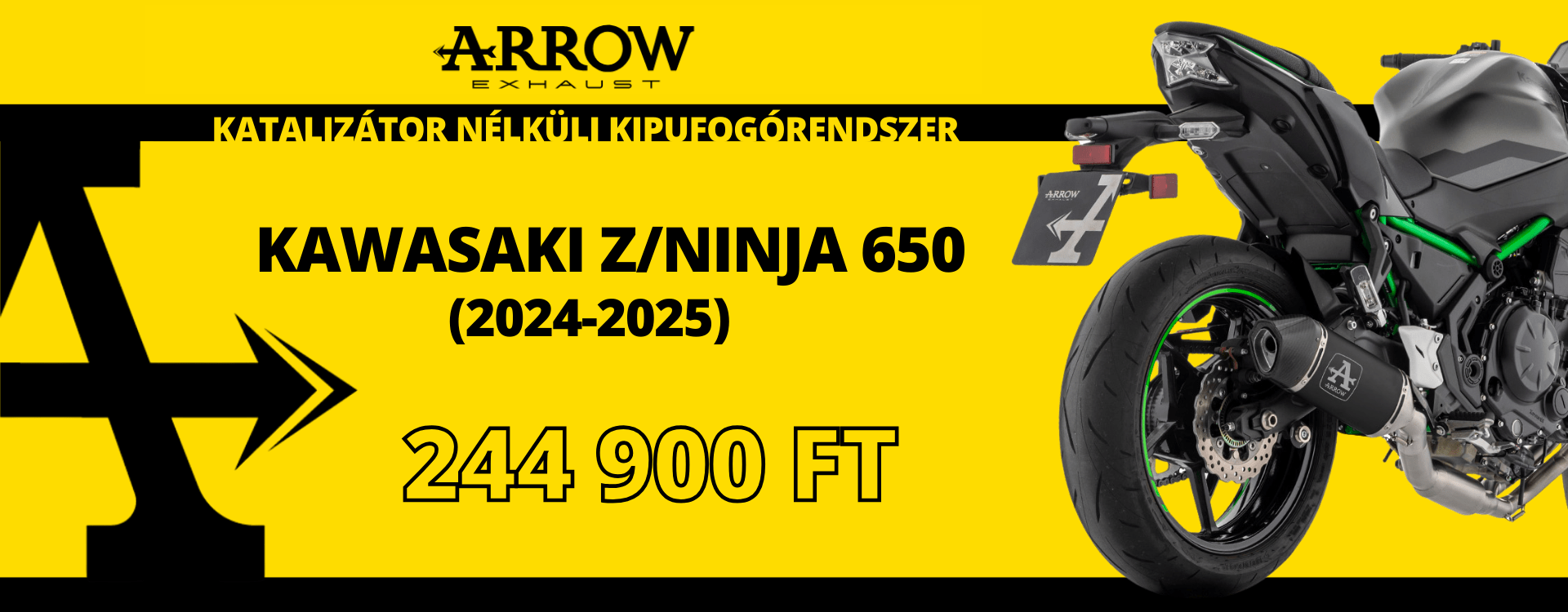 Arrow Kipufogórendszer, Kawasaki (katalizátor nélkül)