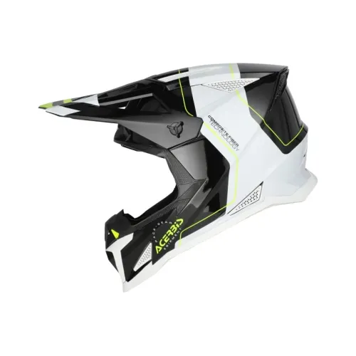 Bukósisak T711 M fekete-fehér-fluo sárga