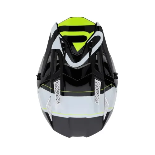 Bukósisak T711 M fekete-fehér-fluo sárga
