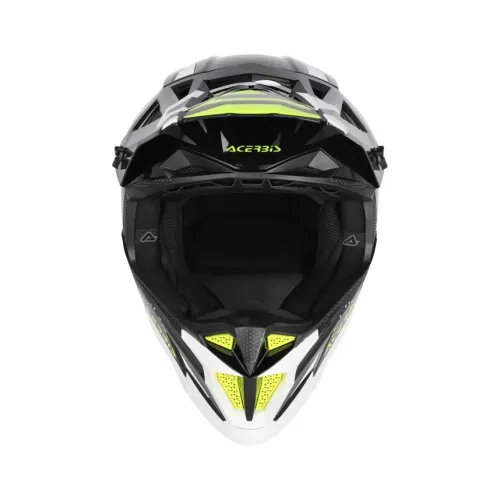 Bukósisak T711 XS fekete-fehér-fluo sárga