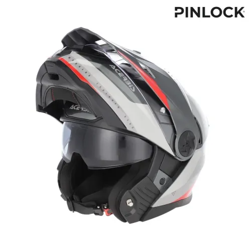 Bukósisak Rider Graphic L szürke-piros