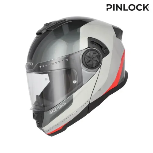 Bukósisak Rider Graphic M szürke-piros